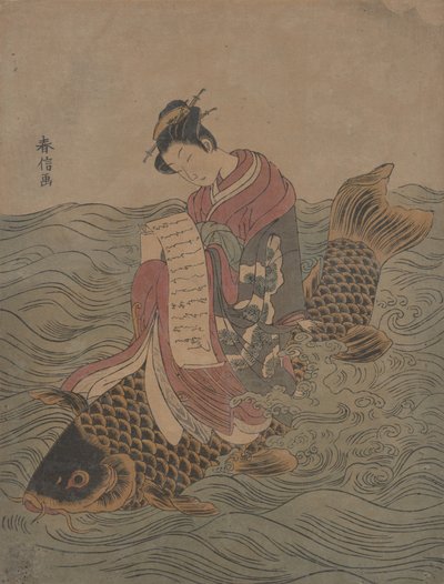 Parodie van een Chinese onsterfelijke door Suzuki Harunobu