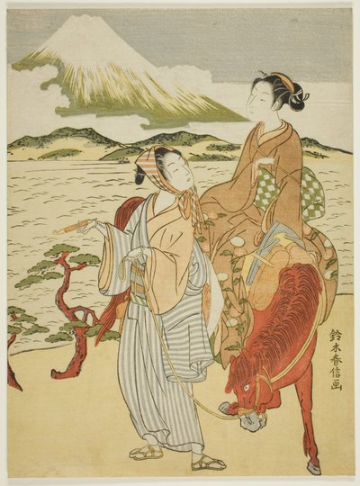 Pauzeren om de berg Fuji te bewonderen (parodie op Ariwara no Narihira