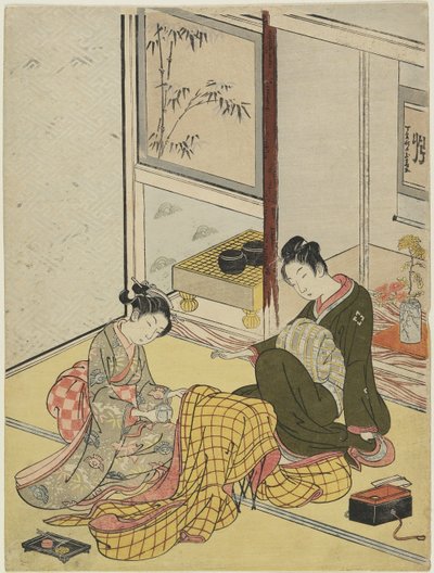 Een Gewaad Parfumeren als een Mitate van de Vier Elegante Tijdverdrijven, Herfst 1767 door Suzuki Harunobu