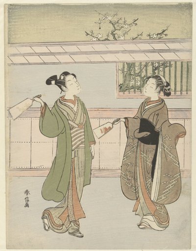 Pluimbal spelen door Suzuki Harunobu