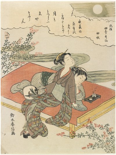 De achtste maand, ca. 1768 door Suzuki Harunobu