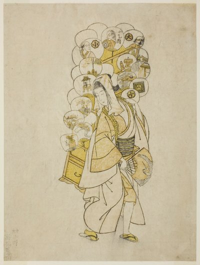 De Waaierverkoper door Suzuki Harunobu