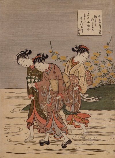 De Juweelrivier bij Ide", uit de serie "De Zes Juweelrivieren" door Suzuki Harunobu
