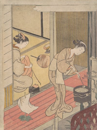 De Terugkerende Zeilen van het Handdoekenrek, ca. 1766 door Suzuki Harunobu