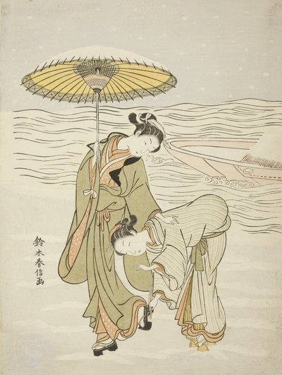 De Sneeuw-Verstopte Geta, ca. 1767-68 door Suzuki Harunobu
