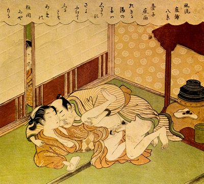 Twee geliefden, ca. 1750 door Suzuki Harunobu