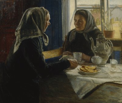 Twee vrouwen die koffie drinken door Sven Jorgensen