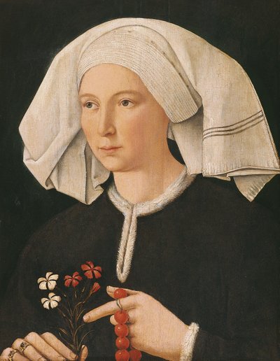 Portret van een vrouw door Swabian master