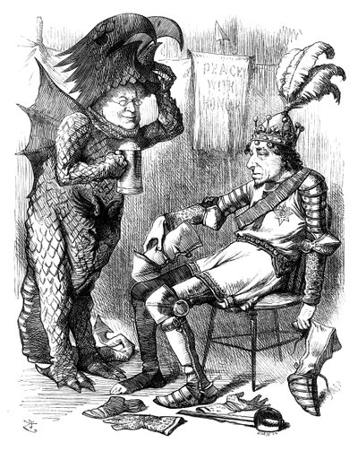 Sint Joris en de Draak na de voorstelling, 1878 door Swain