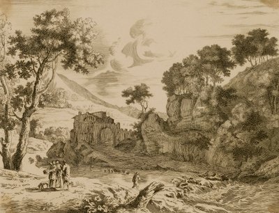 Landschap door Swanevelt, Herman van