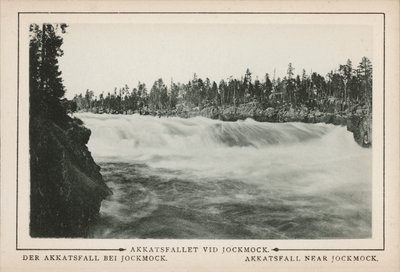 Zweden: Akkatsfall bij Jockmock (z/w foto) door Swedish Photographer