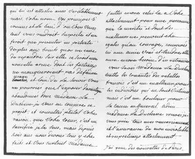 Brief van Hans Axel von Fersen aan Marie Antoinette door Swedish School