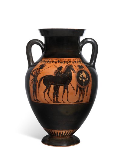 Attische zwartfigurige amphora, ca. 540-520 v.Chr. door Swing Painter (attr.to)