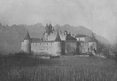 Aigle, Le Chateau (zwart-wit foto) door Swiss Photographer
