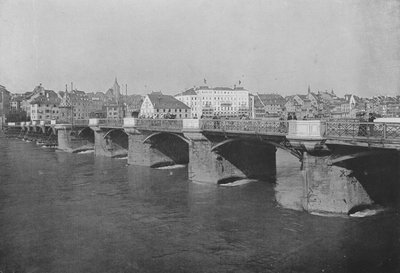 Bazel, De Oude Brug over de Rijn door Swiss Photographer