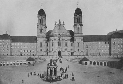Einsiedeln, Voorgevel van het Klooster door Swiss Photographer