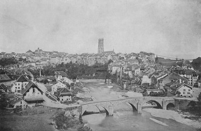 Fribourg (zwart-wit foto) door Swiss Photographer