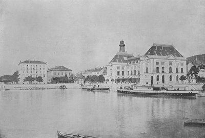 Neuchatel, De Haven en het Posthotel door Swiss Photographer