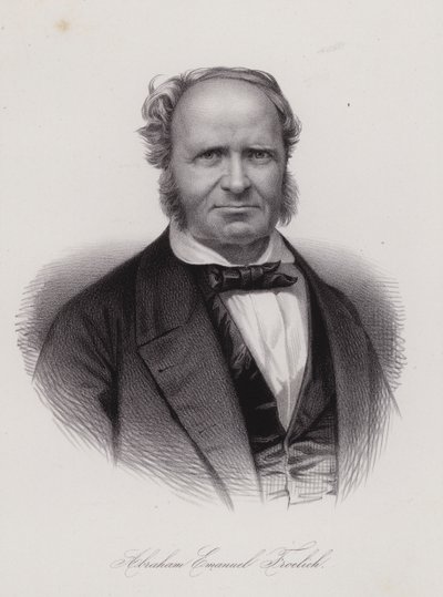 Abraham Emanuel Frohlich, Zwitserse dichter (gravure) door Swiss School