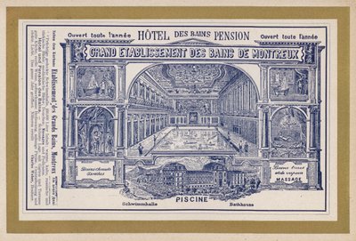 Advertentie voor Grand Etablissement Des Bains De Montreux door Swiss School