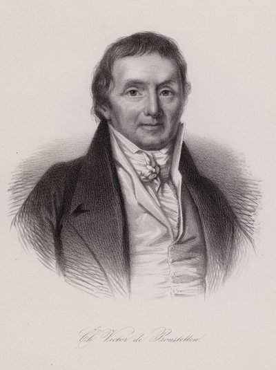 Charles Victor de Bonstetten, Zwitserse politicus en schrijver (gravure) door Swiss School