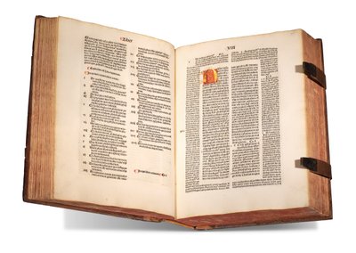De civitate Dei, met commentaar van Thomas Waleys en Nicolaus Trivet, door Augustinus van Hippo, gedrukt 1489 door Swiss School