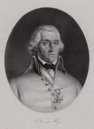 Friedrich Freiherr von Hotze, in Zwitserland geboren generaal in het Oostenrijkse leger tijdens de Franse Revolutionaire oorlogen door Swiss School