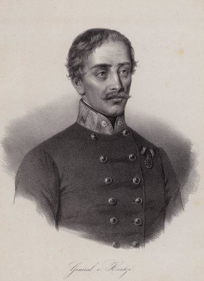 Heinrich Hentzi von Arthurm, Hongaarse generaal in het leger van het Oostenrijkse Rijk door Swiss School