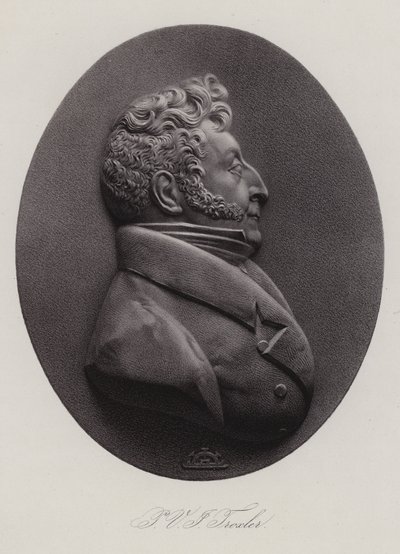 Ignaz Paul Vital Troxler, Zwitsers arts, politicus en filosoof (gravure) door Swiss School