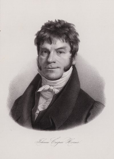 Johann Caspar Horner, Zwitsers natuurkundige, wiskundige en astronoom (gravure) door Swiss School
