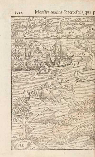 Pagina 1004 uit Cosmographiae Universalis door Sebastian Muenster, Basel, 1572 door Swiss School