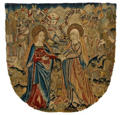 Wandtapijtpaneel met de Visitatie, ca. 1500 door Swiss School