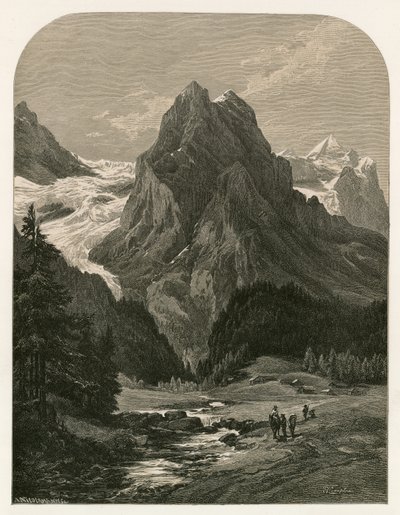 De Rosenlauigletsjer, tussen de Wellhorn en de Engelhörner door Swiss School
