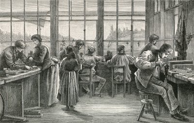 Horlogemakerswerkplaats in La Chaux-de-Fonds door Swiss School
