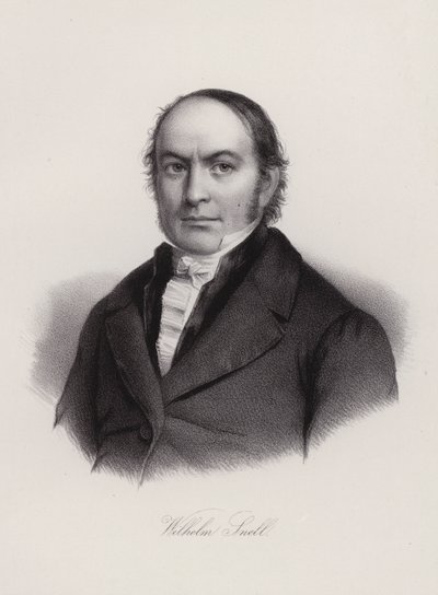 Wilhelm Snell, Zwitsers professor en politicus (gravure) door Swiss School