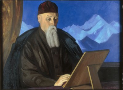 Portret van de schilder Nicholas Roerich door Swjatoslaw Nikolajewitsch Roerich