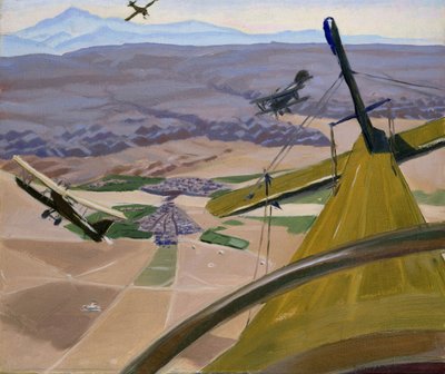 Over de heuvels van Koerdistan: Vliegen boven Kirkuk, 1919 door Sydney Carline