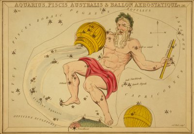 Aquarius, Piscis Australis & Ballon Aerostatique, illustratie uit 
