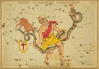 Taurus Poniatowski, Serpentarius, Scutum Sobiesky, en Serpens, Illustratie uit 