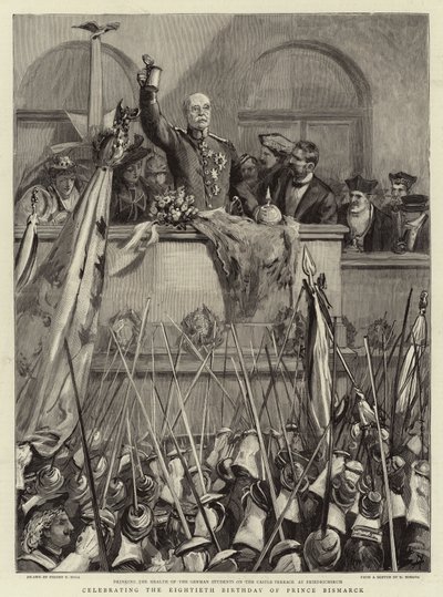 Viering van de tachtigste verjaardag van Prins Bismarck door Sydney Prior Hall