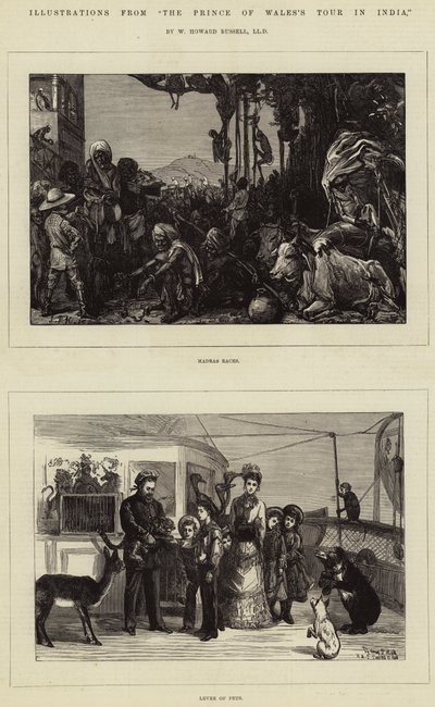 Illustraties uit De Tour van de Prins van Wales in India, door W Howard Russell, LLD door Sydney Prior Hall