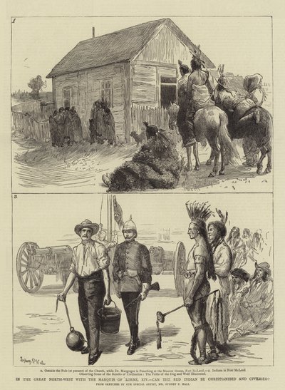 In het Grote Noordwesten met de Markies van Lorne, XIV, Kan de Rode Indiaan Gekerstend en Beschaafd Worden door Sydney Prior Hall