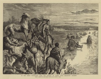 In het Grote Noordwesten met de Markies van Lorne, XVIII, Blackfoot Crossing door Sydney Prior Hall
