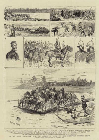 In het Grote Noordwesten met de Markies van Lorne, XV, de Noordwestelijke Bereden Politie door Sydney Prior Hall