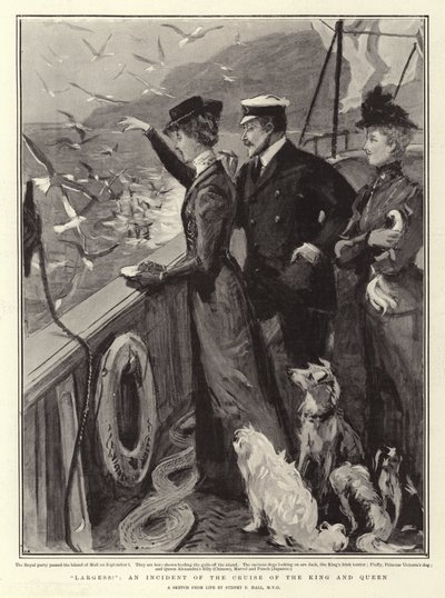 Largess!, een incident van de cruise van de koning en koningin door Sydney Prior Hall