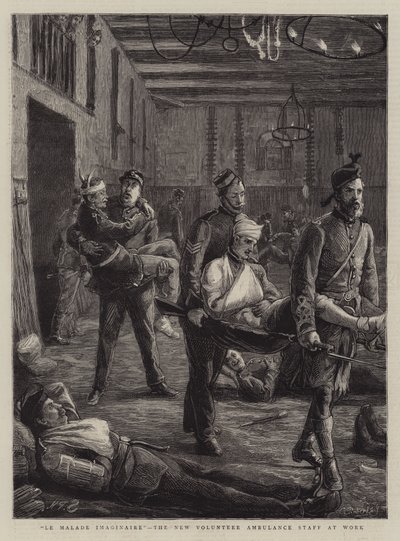 Le Malade Imaginaire, het nieuwe vrijwillige ambulanceteam aan het werk door Sydney Prior Hall