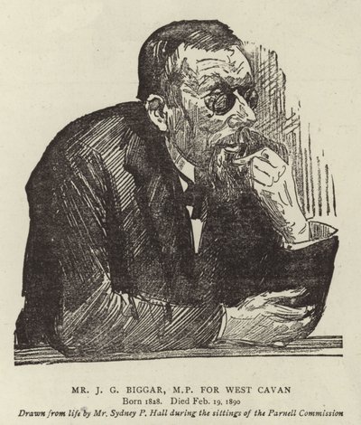 De Heer J G Biggar, MP voor West Cavan door Sydney Prior Hall