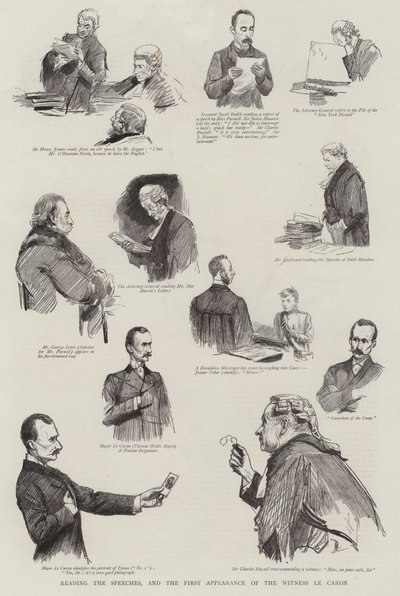 De Toespraken Lezen, en het Eerste Optreden van de Getuige Le Caron door Sydney Prior Hall