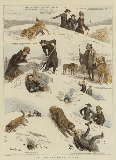 St. Bernard te Hulp door Sydney Prior Hall