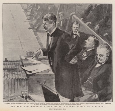 De aanvullende begrotingen van het leger, de verklaring van Mr. Wyndham door Sydney Prior Hall